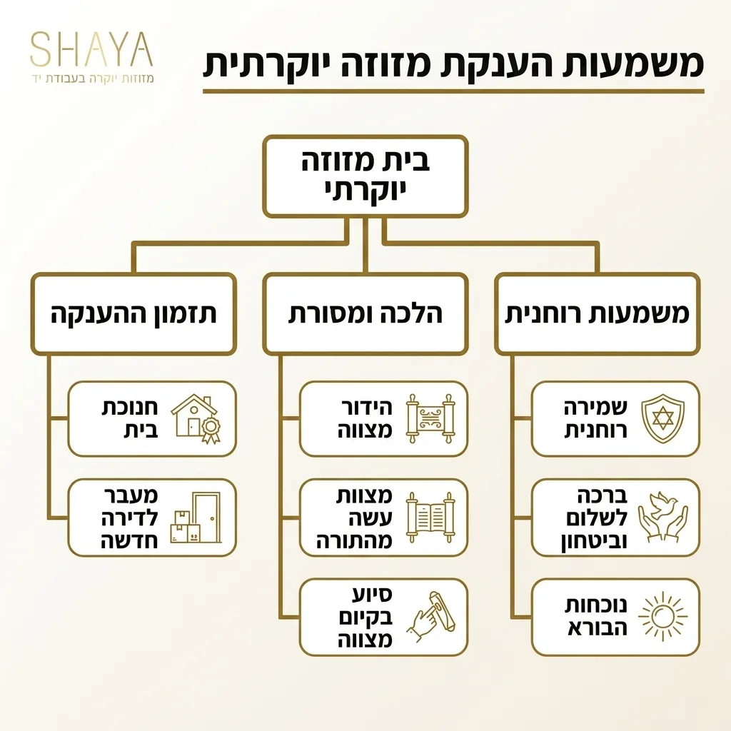אינפוגרפיקה — משמעות הענקת מזוזה יוקרתית: בית מזוזה יוקרתי